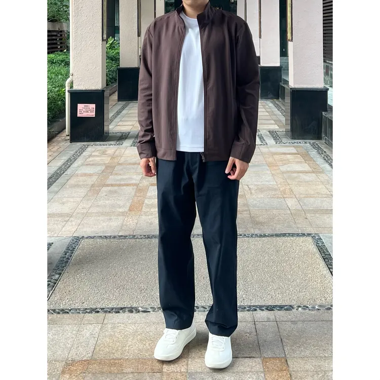 25秋冬新款男装通勤弹力棉质棉感亲肤舒适九分裤宽松直筒休闲长裤
