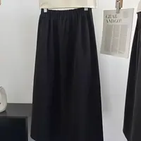 【李姑娘专属】32223韩系松紧百搭后开叉中长裙