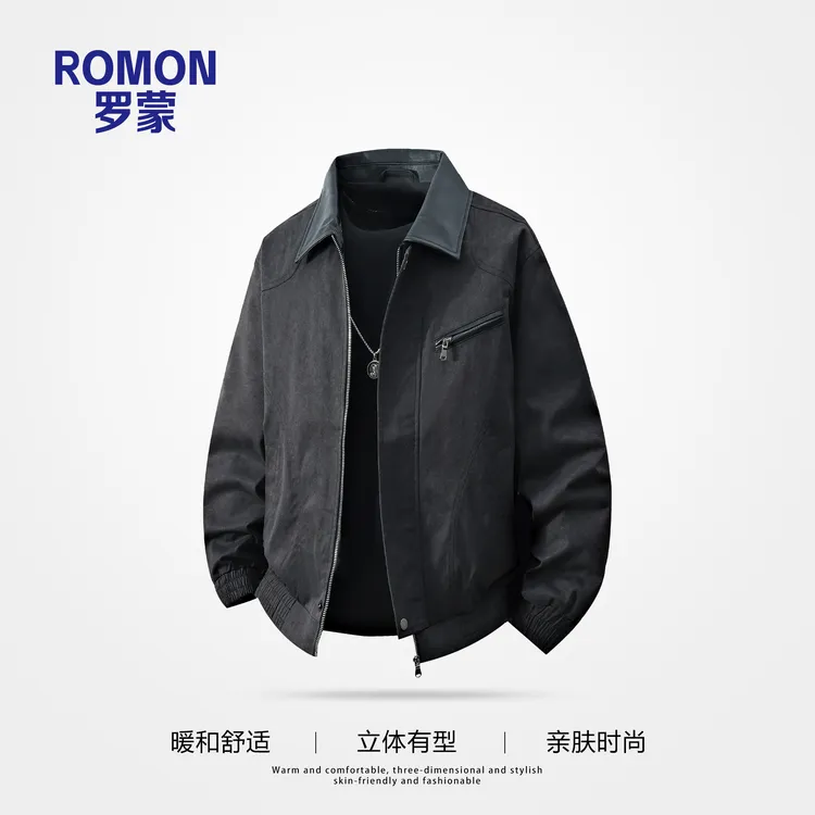 Romon/罗蒙美式复古工装夹克男秋冬季2025新款宽松休闲百搭外套
