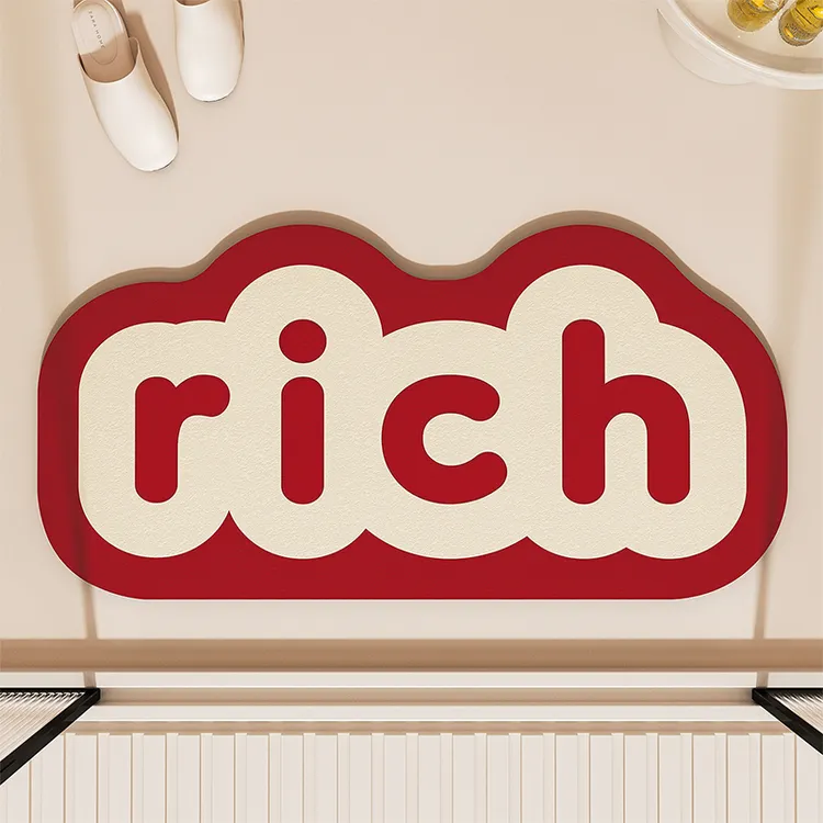 创意美式字母浴室地垫硅藻泥吸水速干脚垫家用卫生间防滑易打理