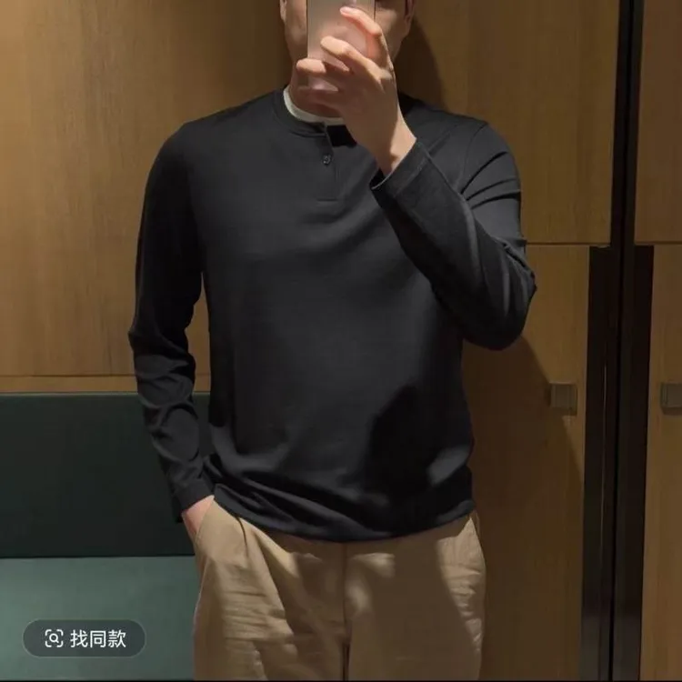 秋冬新款休闲百搭简约纯色长袖圆领高领运动时尚打底卫衣上衣上衣