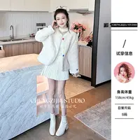 【裴诗婷】WT00036彩色扣小香风毛毛外套