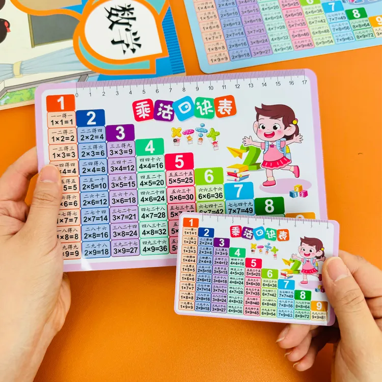 【买大送小】九九乘法除法口诀表小学一二三年级算术99口诀卡天天练