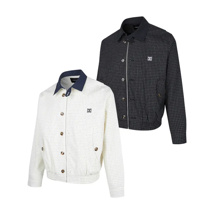 【EME】「25早秋niuniu系列」欧若风新贵松弛极简轻薄格纹翻领夹克