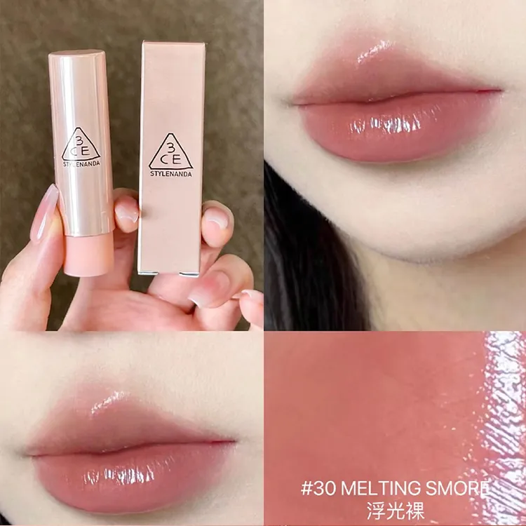 3CE/三熹玉好气色润唇膏30 MELTING SMORE「浮光裸」变色裸色 显白