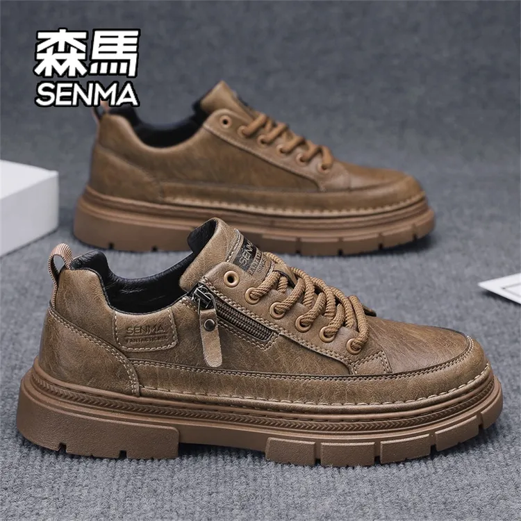 SENMA/森马男鞋冬季2025新款低帮休闲板鞋男士英伦商务工装马丁靴