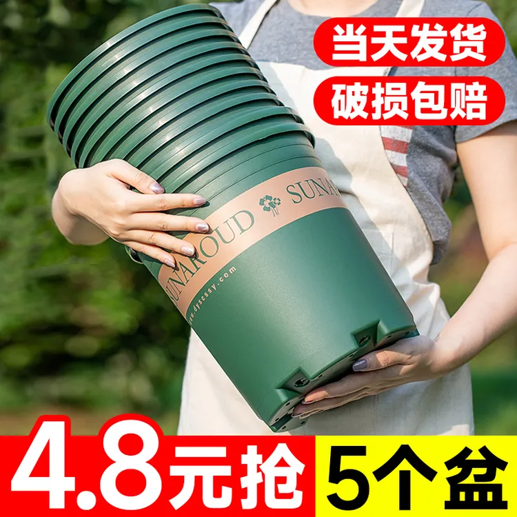 花盆家用加仑盆塑料树脂阳台养花专用多肉绿萝盆栽小花盆加厚耐用