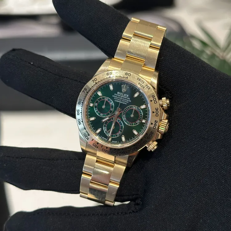 99新 Rolex/劳力士 劳力士116508绿金迪，23年全套全长