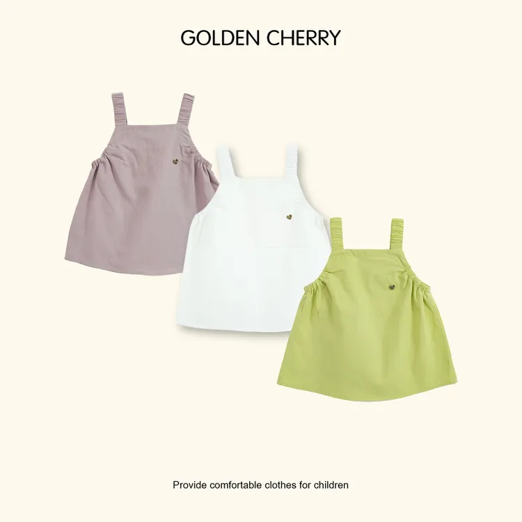 【金樱桃Golden cherry】小童爱心小金标吊带娃娃衫283101