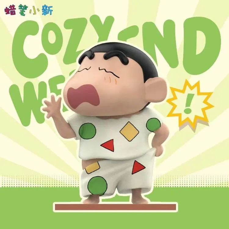 【蜡笔小新】正版蜡笔小新·小新的周末盲盒玩偶摆件