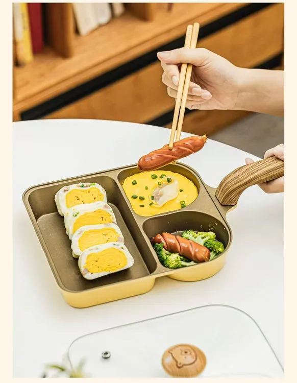 树可三合一早餐锅牛排煎饼煎锅煎蛋鸡蛋汉堡不粘锅神器家用平底锅