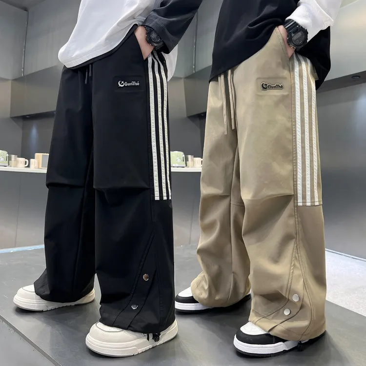 裤子休闲春秋纯色男童中大童