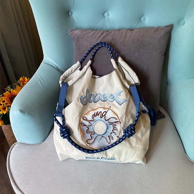 【日本バッグ】日本代购BallChain刺绣购物袋上班大容量环保单肩