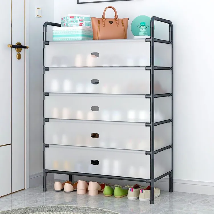 家用门口入户门简易多层鞋架子防尘鞋柜租房宿舍寝室卫生间置物架
