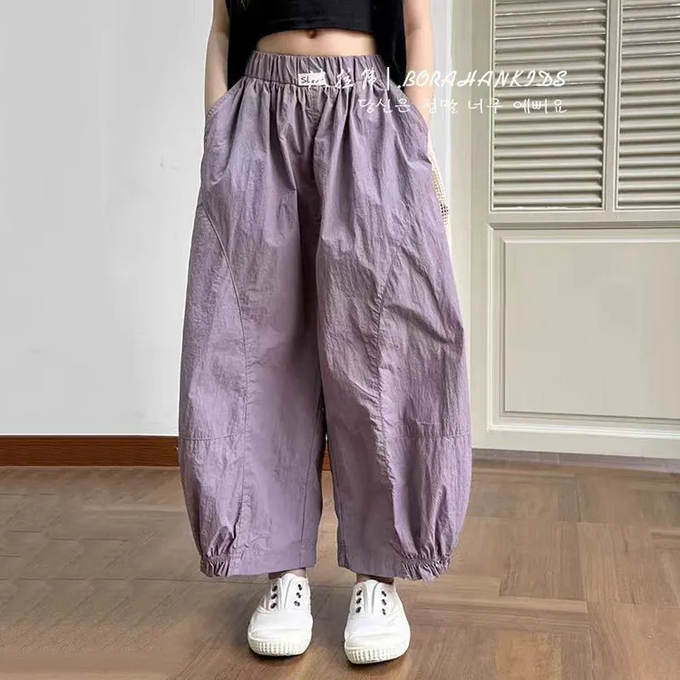 女童夏装薄款裤子2025新款女大童宽松休闲防蚊裤夏季洋气女童裤子