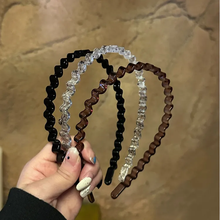 元气满满韩系波浪简约发箍气质高级感碎发整理头箍ins发饰