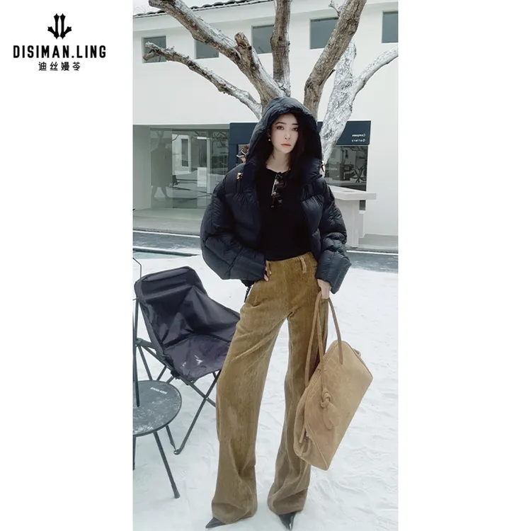 【迪丝嫚苓】秋冬多色裤气质修身百搭宽松款小众原创设计休闲裤子