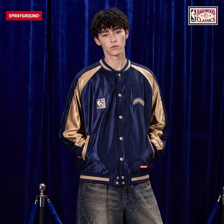 SPRAYGROUND I NBA HWC联名系列鲨鱼嘴夹克复古美式JM NE231142