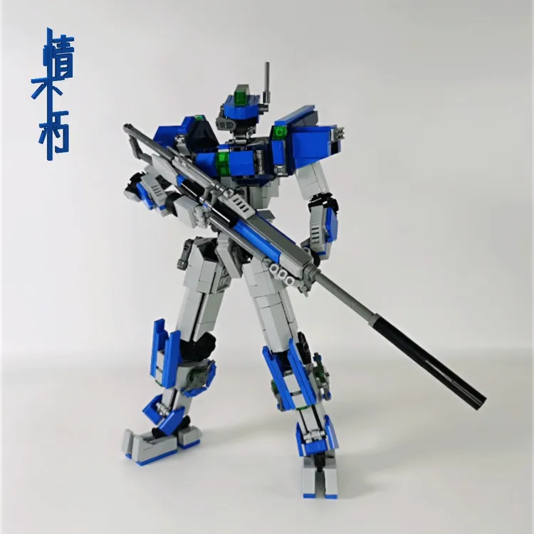 原创机甲积木MOC不朽式狙击型(初号机)积木拼装模型男孩创意玩具