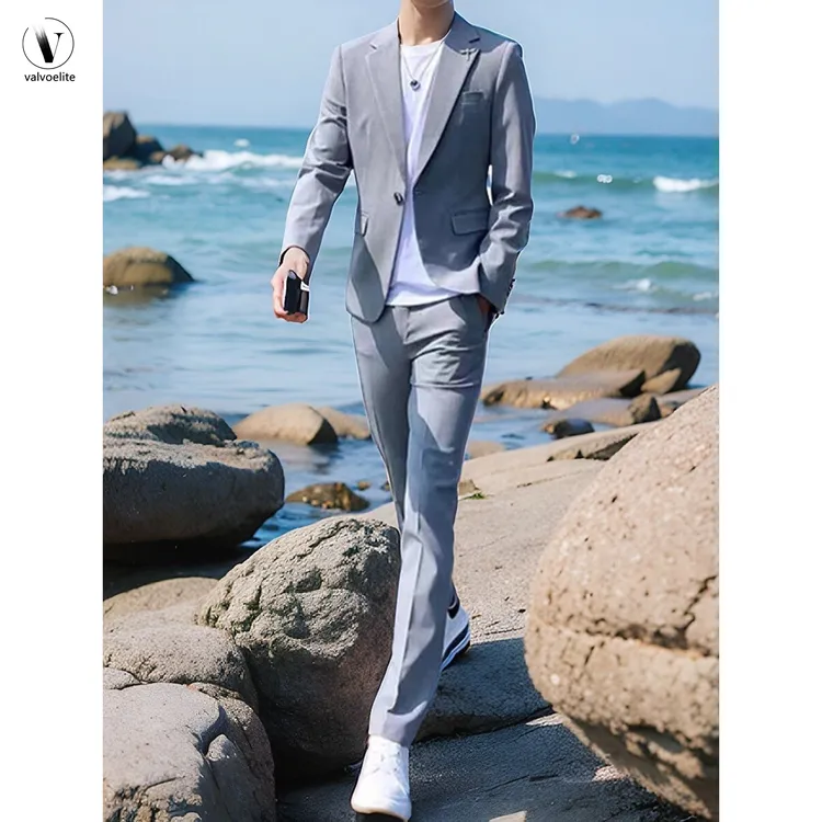 VALVOELITE休闲西服套装男高级感痞帅商务正装高端修身西装外套