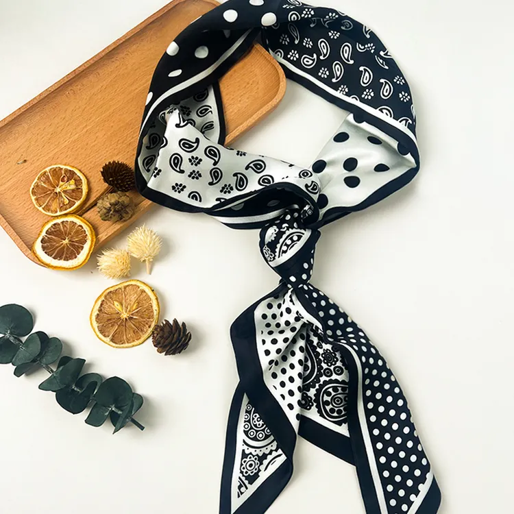 双面长条小丝巾女职业装OL洋气春夏季韩国新款装饰小领巾发带礼物