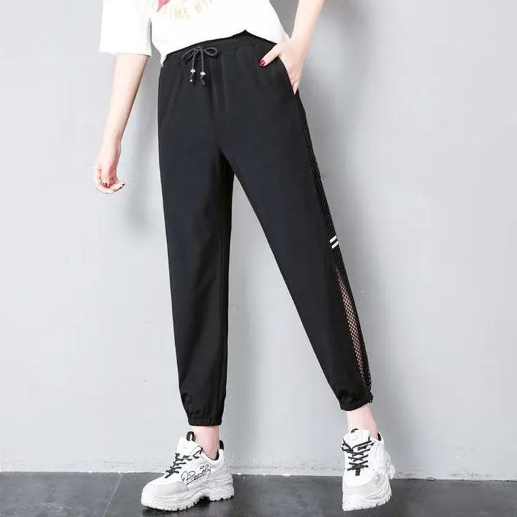 女士速干休闲裤高弹透气夏季空调裤冰丝裤1793