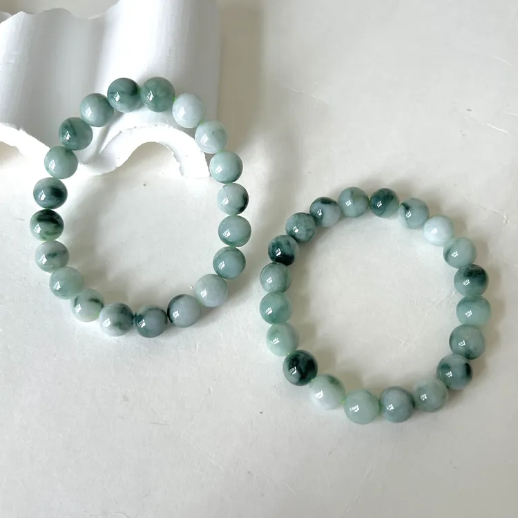 【小宝珠宝】28 T06626-翡翠单圈手串-多样性发一件-9.5mm