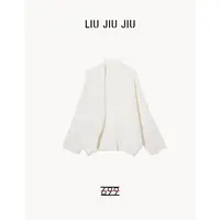 LIUJIUJIU 早秋慵懒风白色小个子镂空显瘦设计针织开衫外套Y4787L
