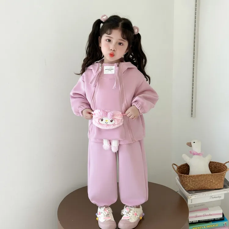 女童套装2025秋季新款时尚潮流时尚潮流Ins潮流韩版可爱儿童服装