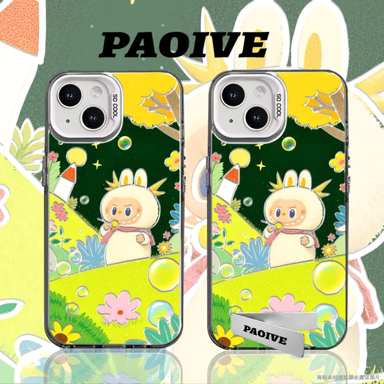 拉布布创意适用苹果华为vivoiPhone小米三星防摔彩银手机壳