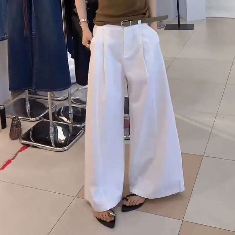 2025新款时尚百搭高腰显瘦气质阔腿休闲裤LK2505247