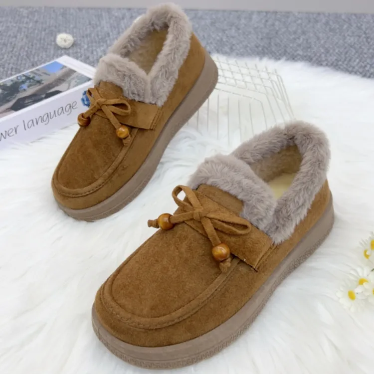 2025新款毛绒保暖棉鞋软底休闲棉鞋老北京布鞋中老年棉鞋妈妈棉鞋