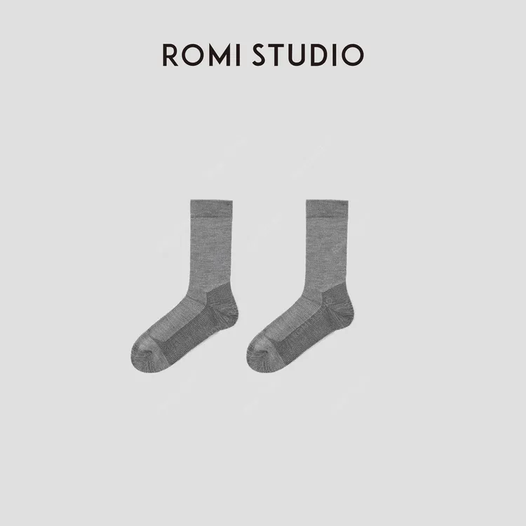 ROMI STUDIO“美式百搭”进口COOLMAX纤维快干中筒袜 RWCWP33656