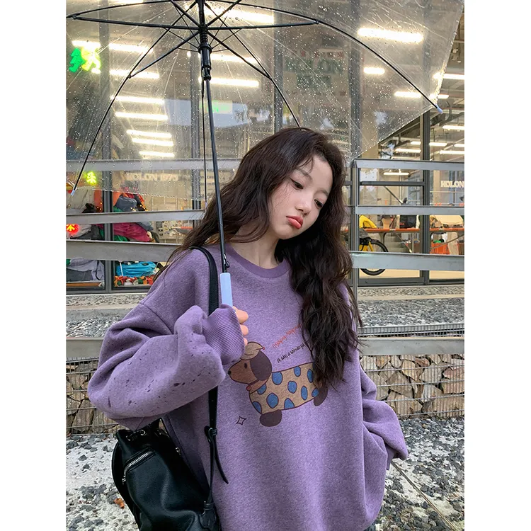 *张贝贝 童话镇 天然高密棉 童趣卡通狗印花卫衣