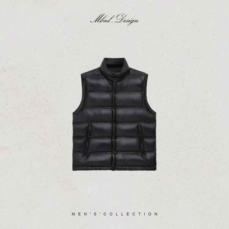 MBNL-F「哑光-20D」秦磊男装90鹅绒德国纱线羽绒马甲LL-WMJ6024