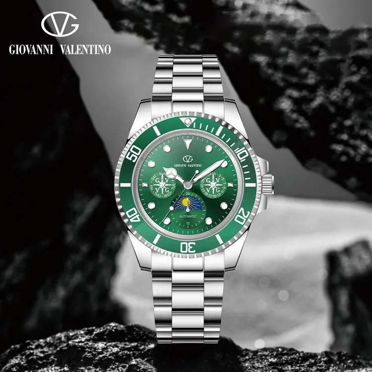 卓凡尼·华伦天奴【深海霸王系列】时尚百搭男士机械表 GV8202