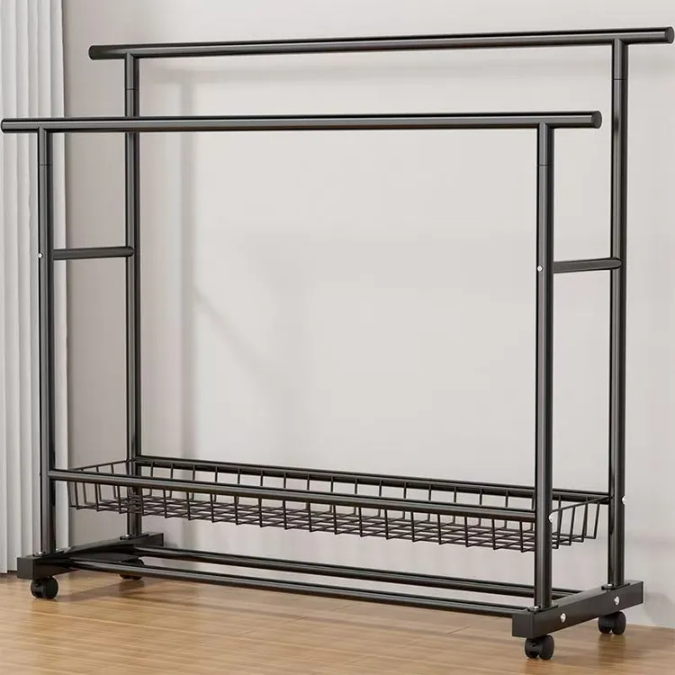 特粗特厚晾衣架衣架落地衣服立式架子家用卧室阳台挂衣架衣帽架