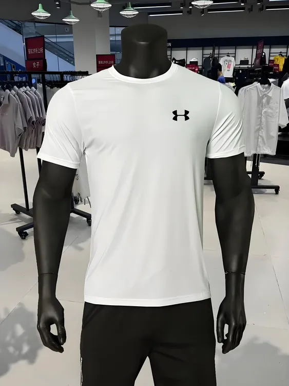 安德马冰丝速干T恤短袖男士运动半袖跑步训练健身服上衣男速干衣