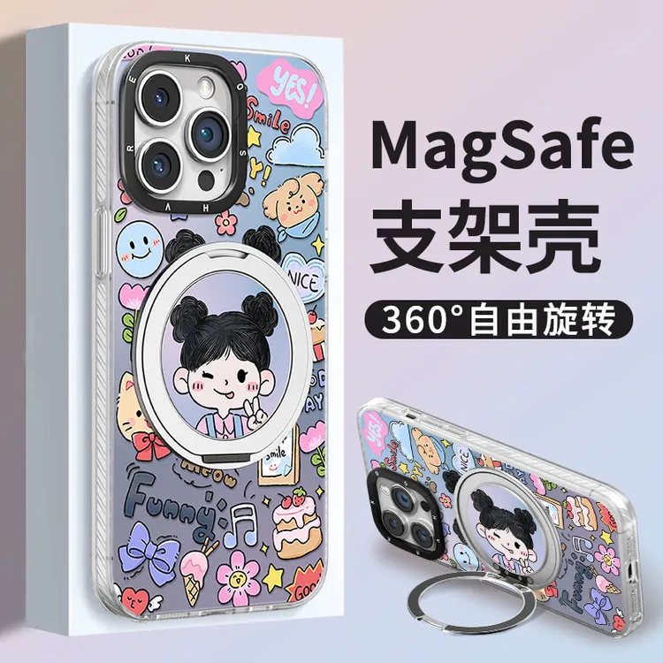 比耶女孩适用苹果15vivo华为oppo小米iPhone16元气IMD支点手机壳