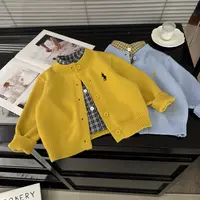 【小满】2025秋季新款时尚潮流开衫刺绣款帽衫男女童亲子针织衫毛衣