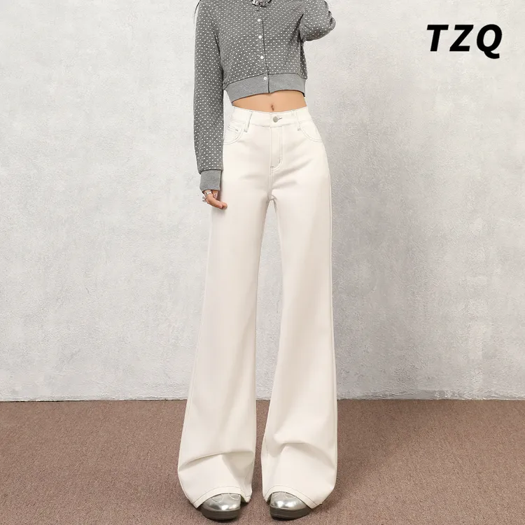 高腰宽松显瘦微喇牛仔裤女2025年秋季新款小个子九分裤TZQ2592003