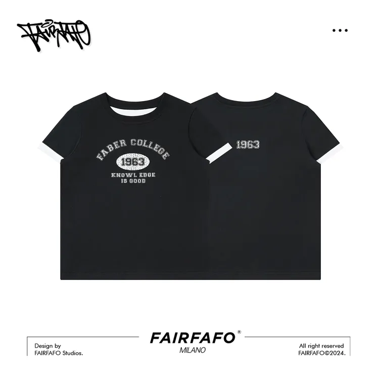 林肉肉【美式拼接撞色短袖】DT5ZA0203