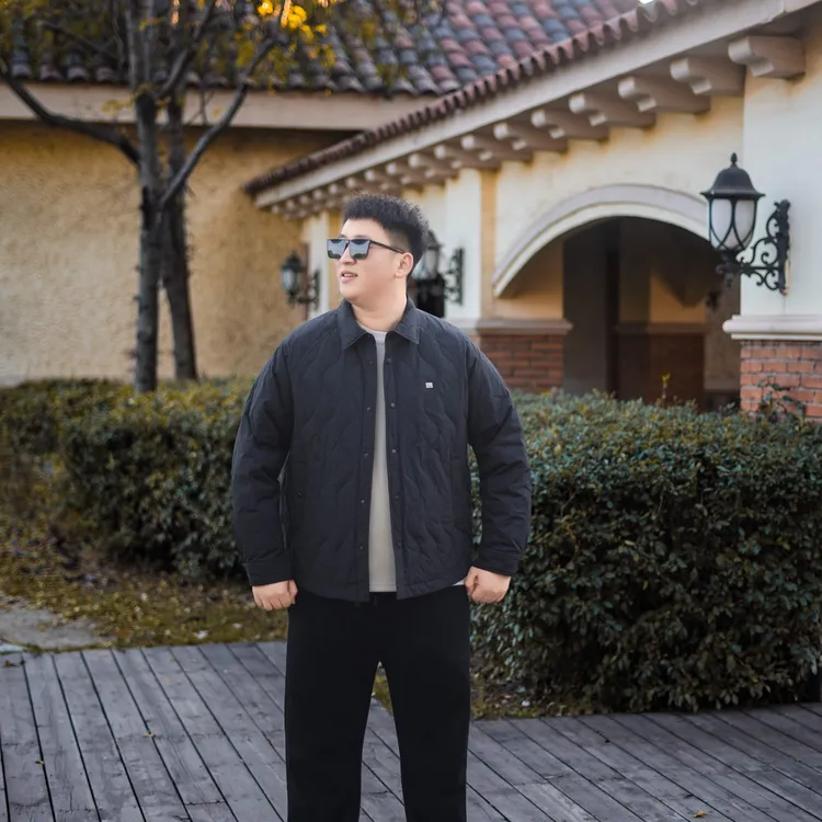 大码冬季净版时尚休闲衬衫版型轻薄羽绒服98906大码男装