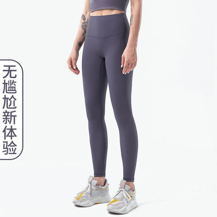 欧美运动磨毛裸感九分健身裤女一片式速干紧身高腰蜜桃提臀瑜伽裤