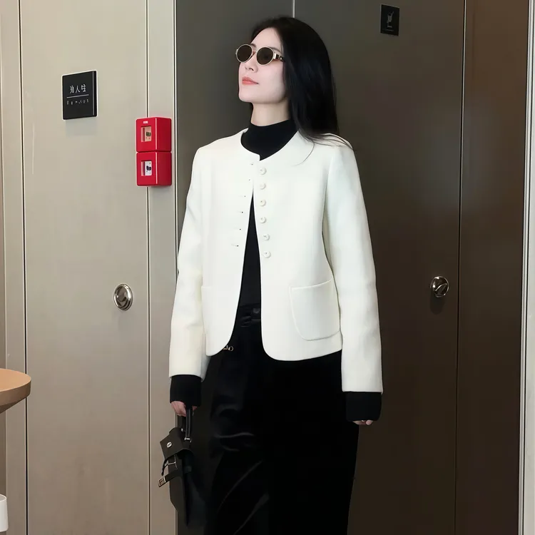 【东区千金】Mayya Plus麦芽定制气质流光风双面呢外套32537597