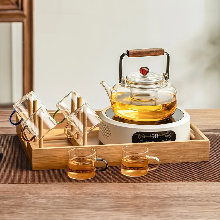 高端多功能煮茶炉透明玻璃功夫茶具器具茶室家用待客煮茶泡茶神器