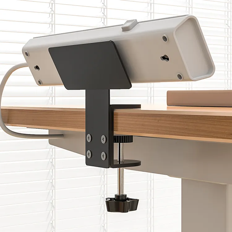 插排固定器桌上免打孔插座插线板电线收纳神器家用电脑桌边置物架