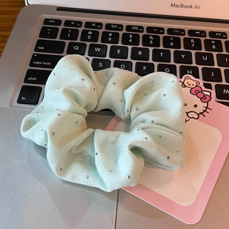 时尚简约甜美女生发饰百搭合金材质高弹力日韩风格满天星发绳