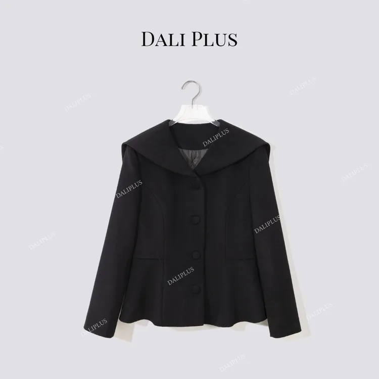 DALI PLUS“25山羊绒披肩三星95鹅绒”收腰伞摆短款羽绒服-D5ST1633
