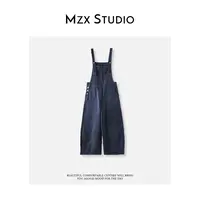 MZX 秋季全棉复古水洗百搭宽松背带裤连体裤BDK5102-M